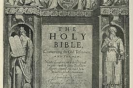 William Tyndale studies in the university at Wittenberg, the Bible into English