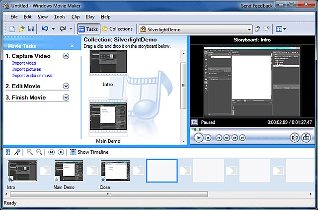 Windows Movie Maker - версії 2.1