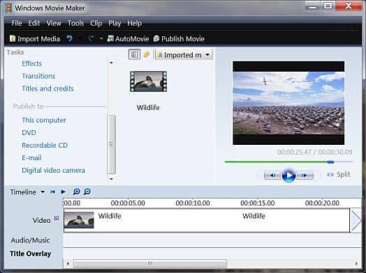 Windows Movie Maker - версія 6.0