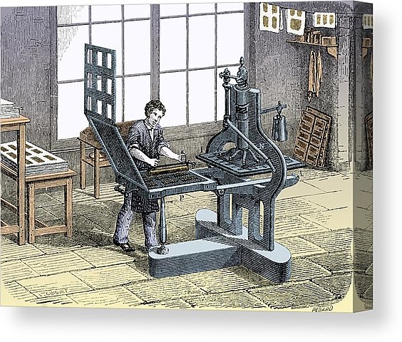 First hand press built out of iron