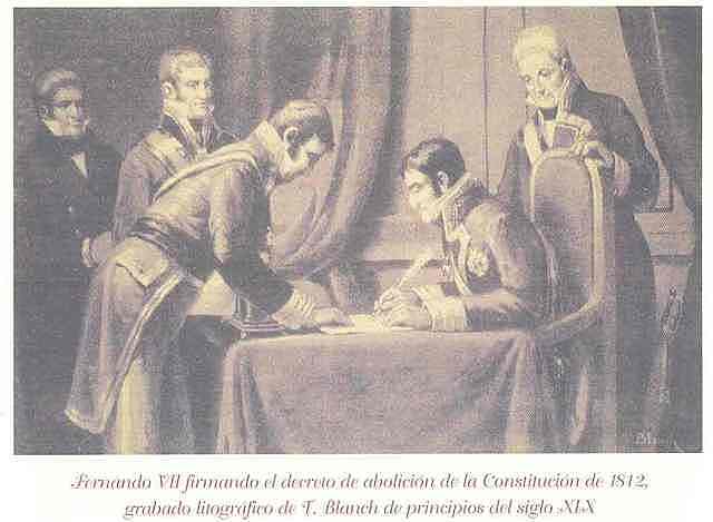 Eliminación de la Constitución de 1812