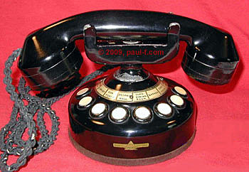 Round Base Rotary Dial Monophone