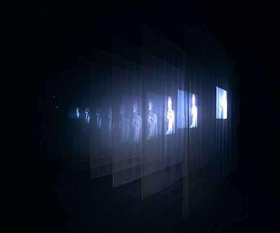Prof - Solide / fragile / Bill Viola: "The veiling" (Installation vidéo sonore, 3,5 x 6,7 x 9,4 m, 46e Biennale de Venise, Italie, Art Video)