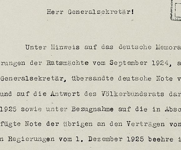 Admisión de Alemania en la Sociedad de Naciones