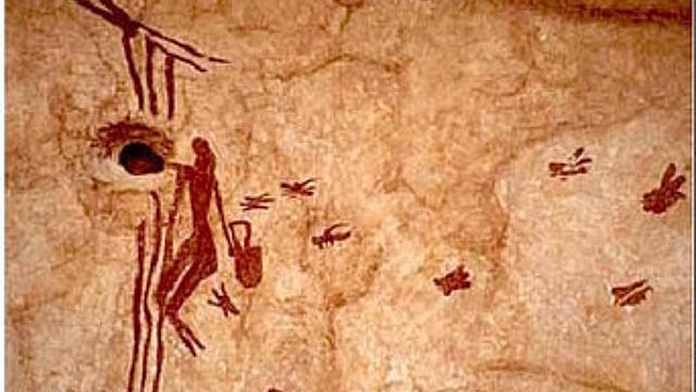 Pinturas ruprestres con iconografía apícola