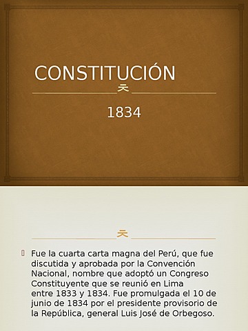 Constitución Política de la República del Perú 1834