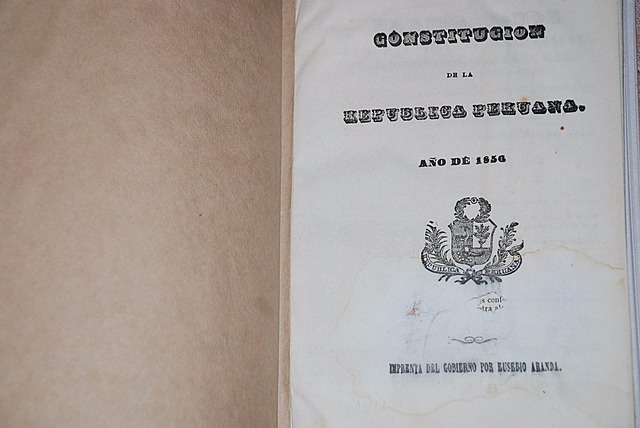 Constitución Política de la República del Perú 1856