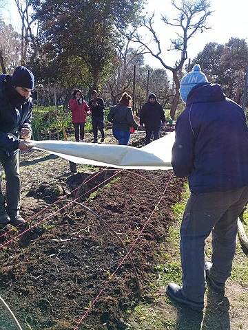 Primer taller de formación en el Camellón - microtúneles