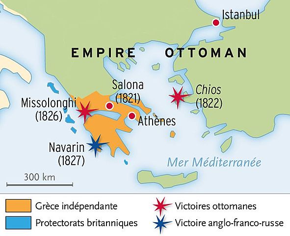 לאומיות NATIONALISME : guerre indépendance de la Grèce (contre l'empire Ottoman)