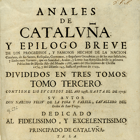 Fénix de Catalunya, de Narcís Feliu de la Penya.