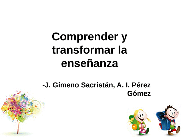 La Didáctica de Gimeno Sacristán