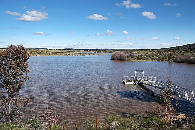 Construcción embalse de Santa Ana en Monroy