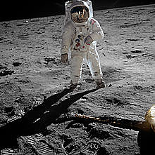 Neil Armstrong and Buzz Aldrin Do EVA