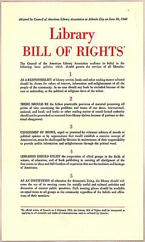 AlA adopts Library bill of rights