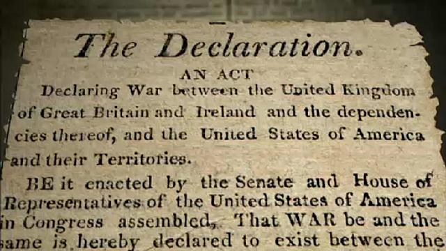 War of 1812 is declared by America
