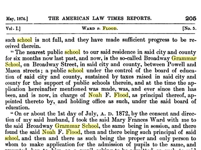 Ward Vs Flood  Case - Ungraded classes