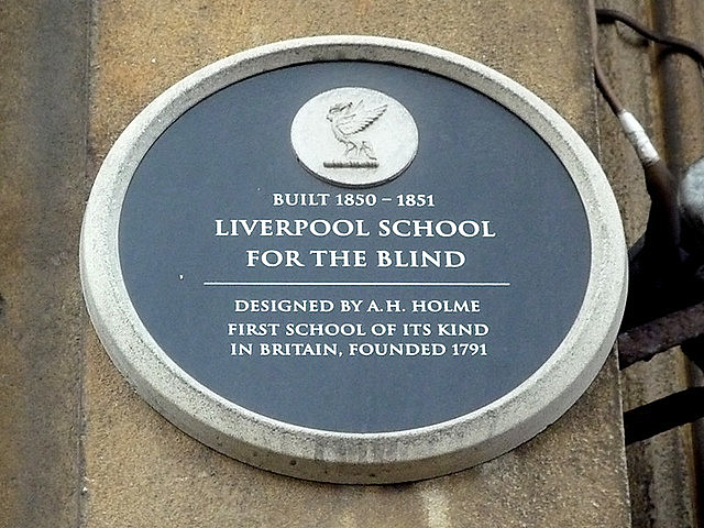 The Liverpool School for the Indigent Blind was founded in 1791