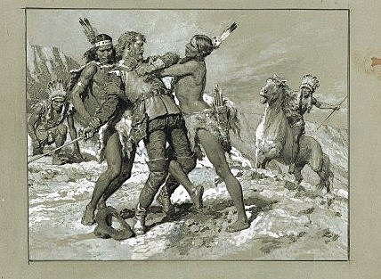 John Smith captured by Powhatan Tribe.