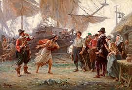 The English kidnap Pocahontas.