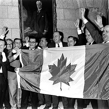 Adoption du nouveau drapeau Canadien