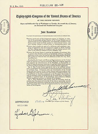The Gulf of Tonkin Resolution