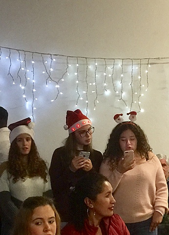 Leitura de Poesias de Natal no Jantar do Agrumento de Escolas do Forte da Casa