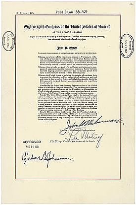 The Gulf of Tonkin Resolution