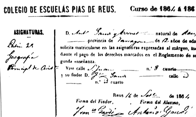 Estudis Antoni Gaudí