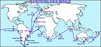 Vuelta del Beagle a Falmouth, Inglaterra