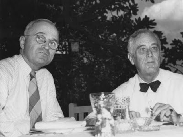 FDR dies; Truman becomes President