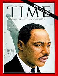 Martin Luther King est nommé "Homme de l'année" par le magazine Times.