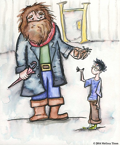 Rubius Hagrid shows up personally to deliver a letter from Hogwarts