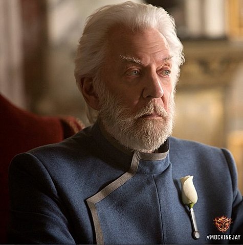 President Snow visiting Katniss Everdeen