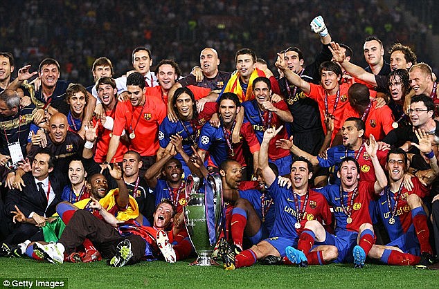 3 champions del barsa