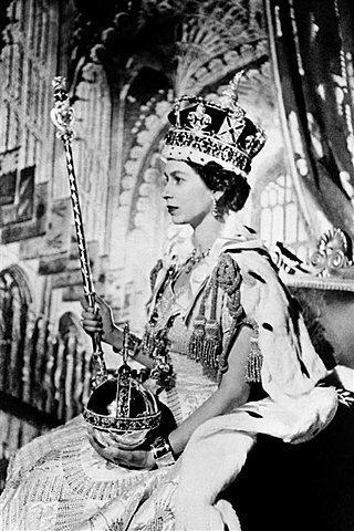 Couronnement de la nouvelle reine d'Angleterre, Elisabeth II