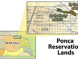 native ponca tribes live on a on a reservation island