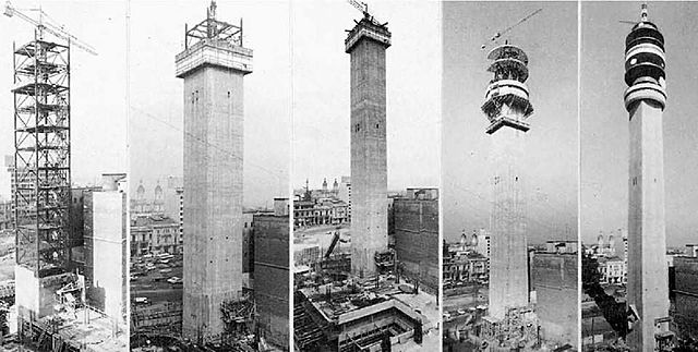 construcción de la torre ENTEL