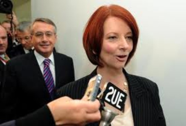 Julia Gillard becomes Prime Minister