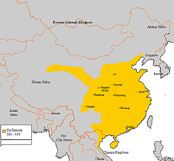 Sui Dynasty Start, China