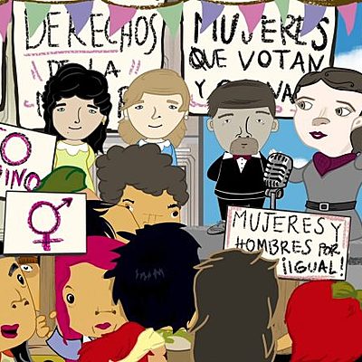 Timeline: Igualdad natural.Derecho del sufragio en mujeres