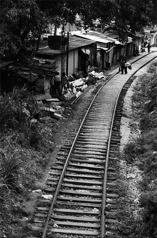 Union Pacific railroad laid tracks