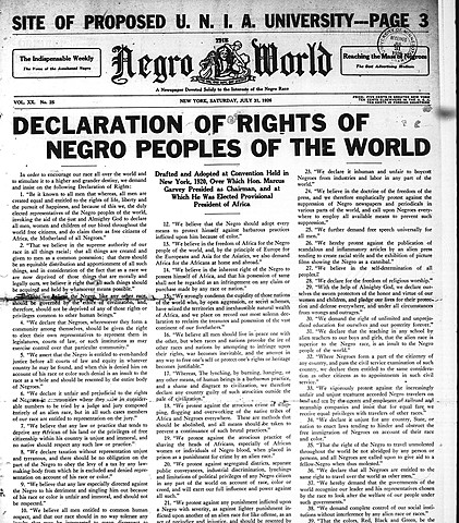 Negro World Newspaper