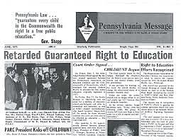 Pennsylvania Assn. for Retarded Children v. Commonwealth of Pennsylvania (PARC)