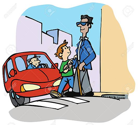 El paso de peatones.