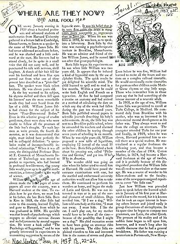 WHERE ARE THEY NOW? published