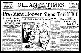 Smoot-Hawley Tariff Act is Passed