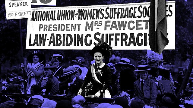 Primera petición de voto femenino al parlamento británico.