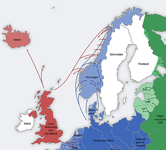 Norge blir okkupert av Tyskland