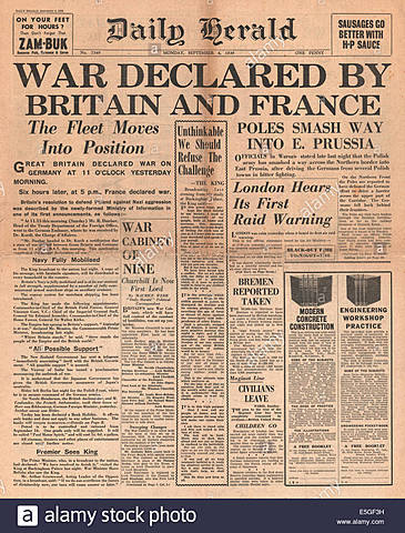France and Britain Declare War On Germany