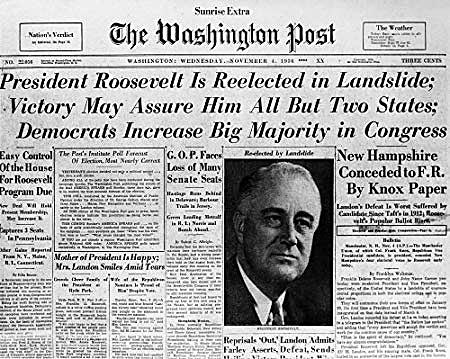 Roosevelt Re-Elected